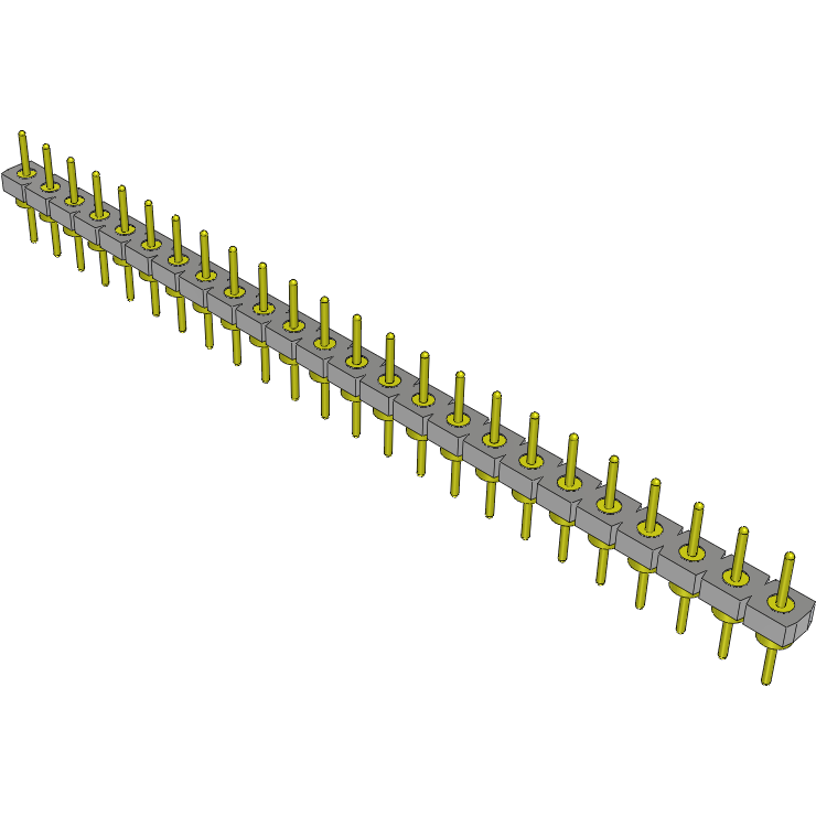 Samtec-BBL-124-T-F Embases de raccordement et réceptacles PCB Conn Unshrouded Header HDR 24 POS 2.54mm Solder ST Top Entry Thru-Hole Tube