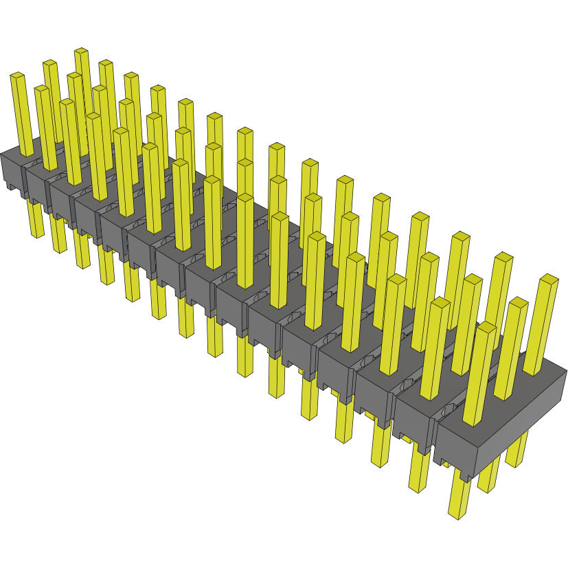 Samtec-MTSW-115-24-G-T-225 Cabezales del conector y receptáculos PCB Conn Unshrouded Header HDR 45 POS 2.54mm Solder ST Top Entry Thru-Hole Bulk