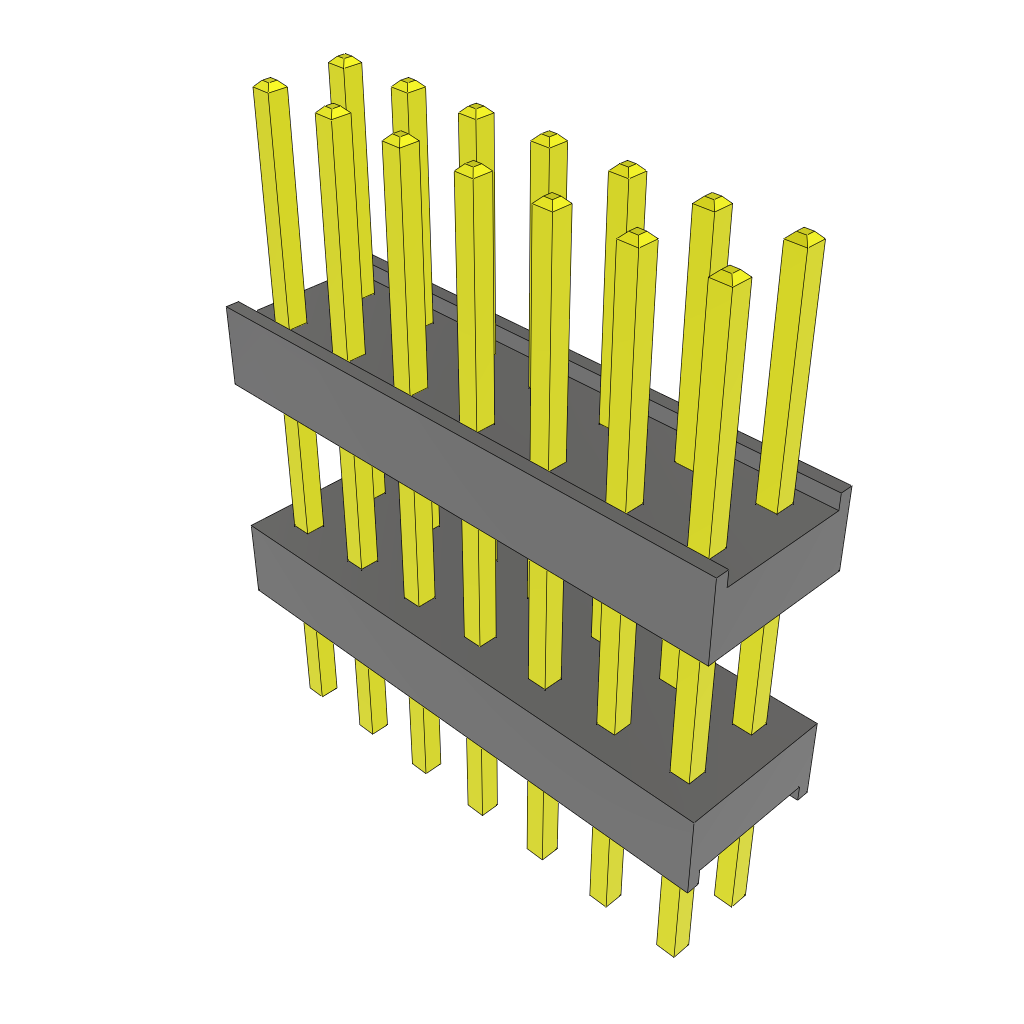 Samtec-ZW-07-10-L-D-400-170 Piastre connettori e prese PCB Conn Board Stacker HDR 14 POS 2.54mm Solder ST Top Entry Thru-Hole Bulk