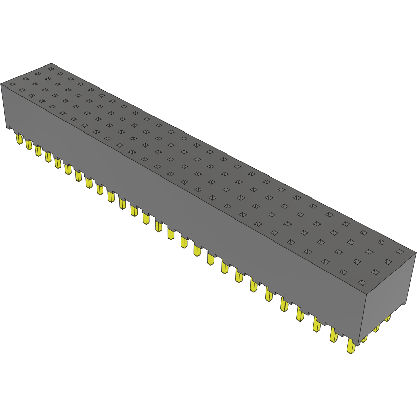 Samtec-SQT-127-01-F-Q Steckverbinderleisten und Leiterplattenbuchsen Conn Socket Strip SKT 108 POS 2mm Solder ST Top Entry Thru-Hole Tube