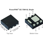Trans MOSFET P-CH 40V 9A 6-Pin PowerPAK SC-70W T/R Automotive AEC-Q101