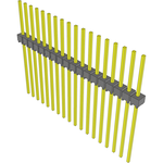 Conn Unshrouded Header HDR 18 POS 2.54mm Solder ST Top Entry Thru-Hole Bulk