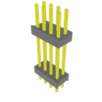 Conn Board Stacker HDR 8 POS 2.54mm Solder ST Thru-Hole Bulk