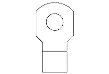 Molex-0190410003 Terminali connettore Ring Tongue Terminal 18-22AWG Copper 17.27mm Tin Krimptite™ Bag