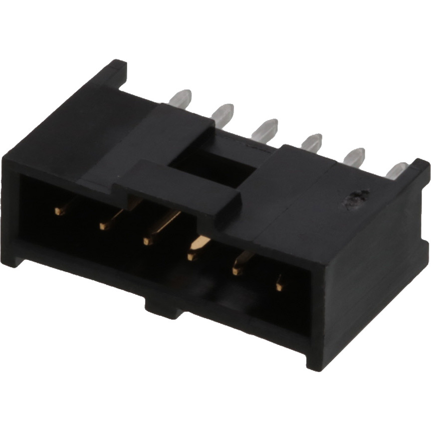 Molex-901361206 Steckverbinderleisten und Leiterplattenbuchsen Conn Shrouded Header (4 Sides) HDR 6 POS 2.54mm Solder ST Top Entry Thru-Hole C-Grid III Tray