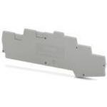 End cover, length: 118.7 mm, width: 2.2 mm, height: 43.6 mm, color: gray