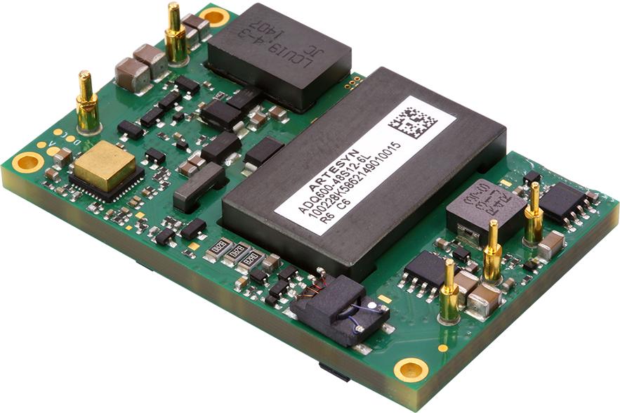 Artesyn / Advanced Energy-ADQ600-48S12-6L Suministro de energía de CC a CC DC/DC Power Supply Single-OUT 12V 50A 600W 5-Pin Quarter-Brick