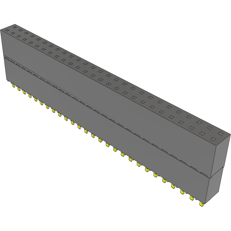 Samtec-ESW-127-58-G-D Connector Headers and PCB Receptacles Conn Elevated Socket SKT 54 POS 2.54mm Solder ST Top Entry Thru-Hole Tube