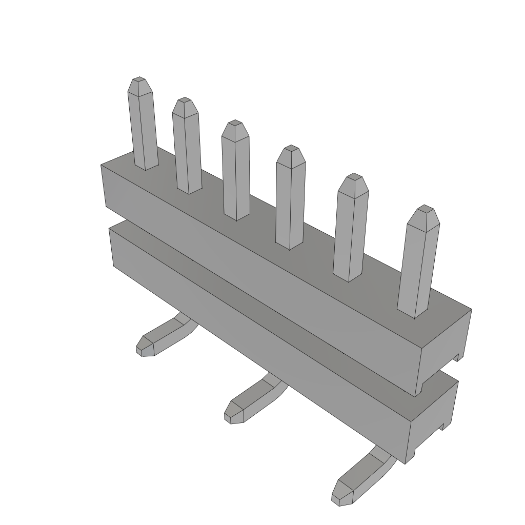 Samtec-TW-06-02-T-S-200-SM Steckverbinderleisten und Leiterplattenbuchsen Conn Board Stacker HDR 6 POS 2mm Solder ST Top Entry SMD Tube