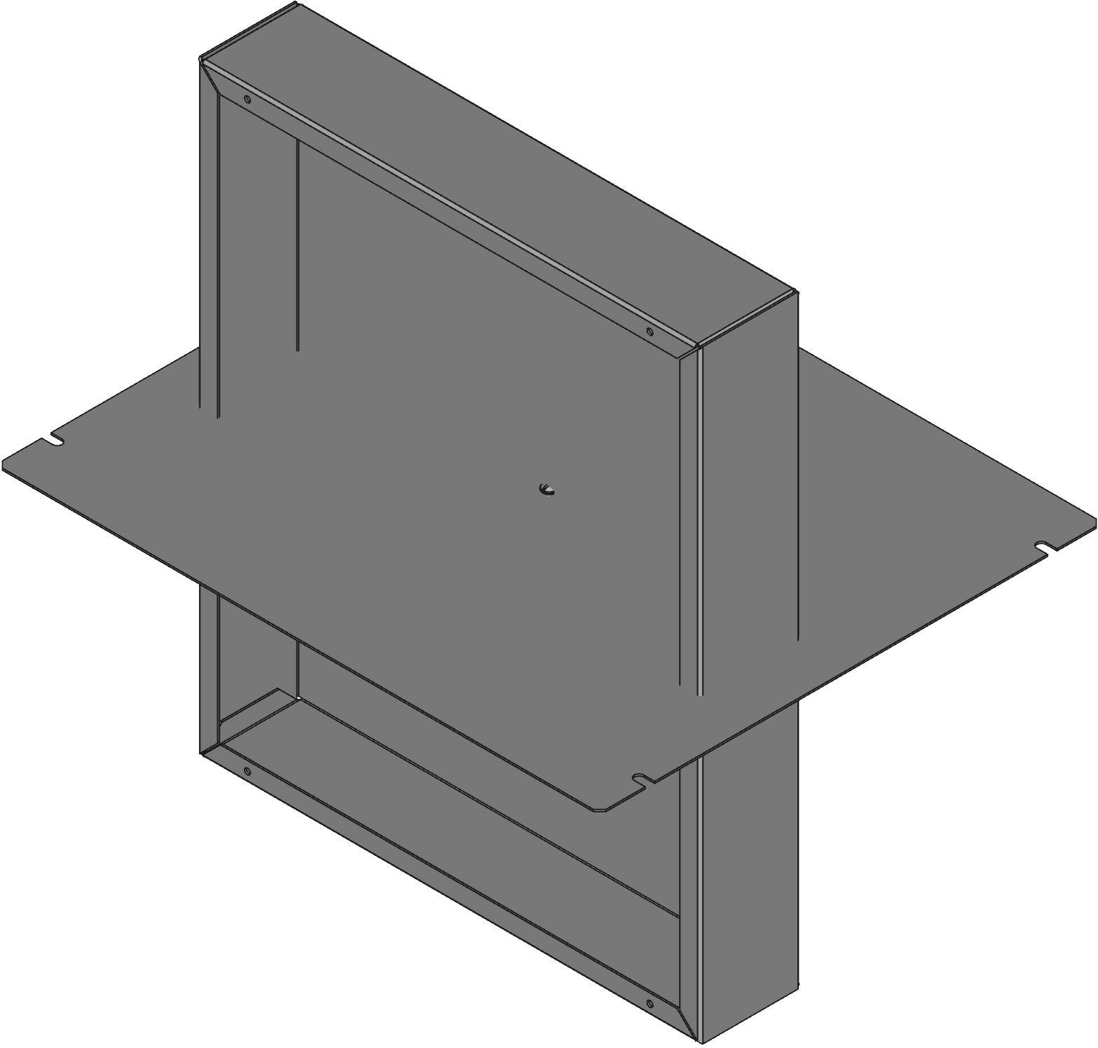 Hammond Manufacturing-1441-29BK3 Scatole, contenitori e rack Black Steel Wall Mount Chassis Enclosure