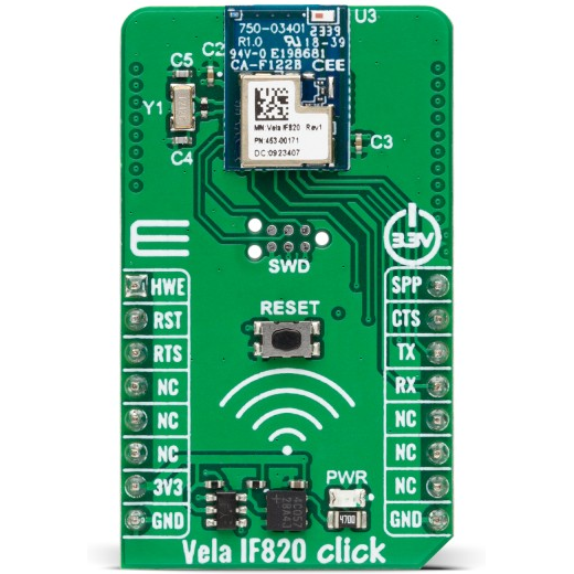 MikroElektronika-MIKROE-6513  453-00171R Bluetooth Click Board
