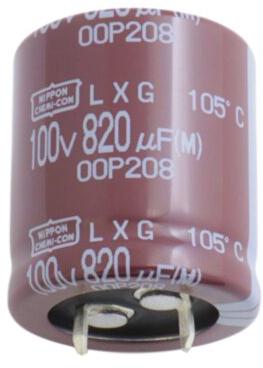 CHEMI-CON-ELXG630VSN332MA30S Capacitor Aluminum Electrolytic Cap Aluminum Lytic 3300uF 63V 20% (35 X 30mm) Snap-In 10mm 2.18A 5000h 105°C