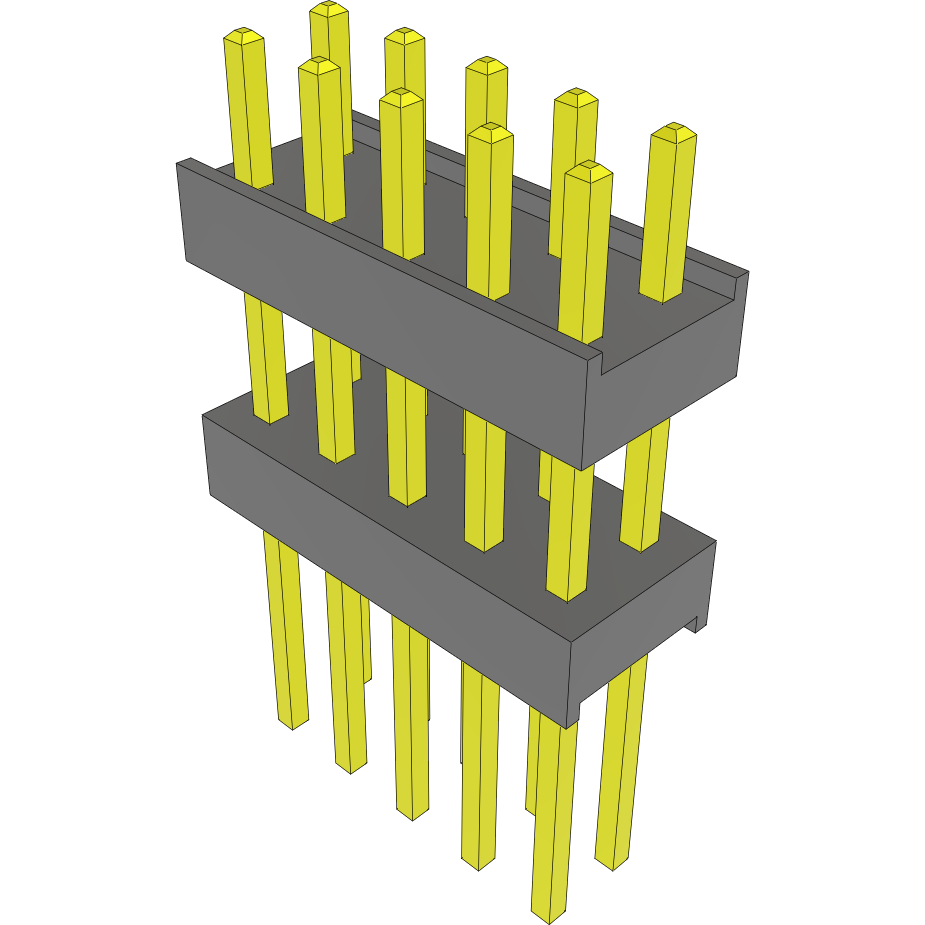 Samtec-EW-05-10-T-D-375 Steckverbinderleisten und Leiterplattenbuchsen Conn Board Stacker HDR 10 POS 2.54mm Solder ST Top Entry Thru-Hole Bulk