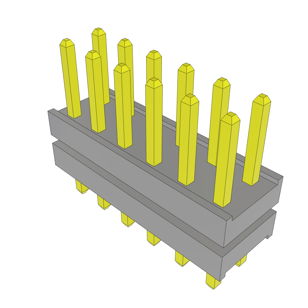 Samtec-TW-06-02-L-D-140-080 Steckverbinderleisten und Leiterplattenbuchsen Conn Board Stacker HDR 12 POS 2mm Solder ST Top Entry Thru-Hole Bulk