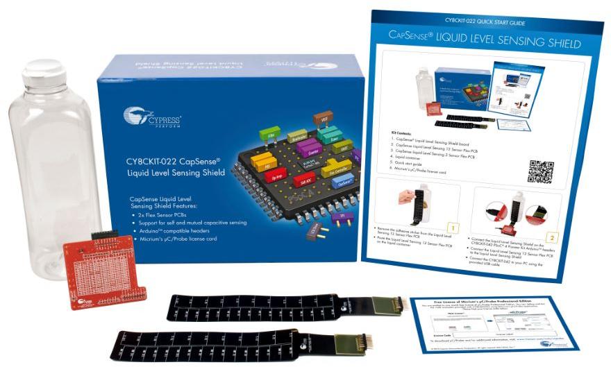 Infineon Technologies AG-CY8CKIT-022 传感器开发电路板和套件 Liquid Level Sensor Shield Kit