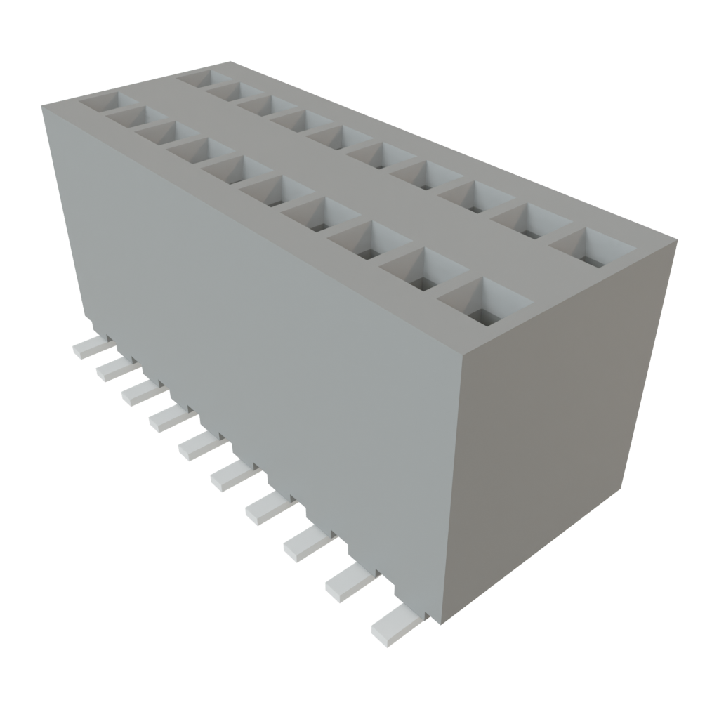 Samtec-RSM-110-02-L-D-TR Cabezales del conector y receptáculos PCB Conn Socket Strip SKT 20 POS 1.27mm Solder ST Top Entry SMD T/R