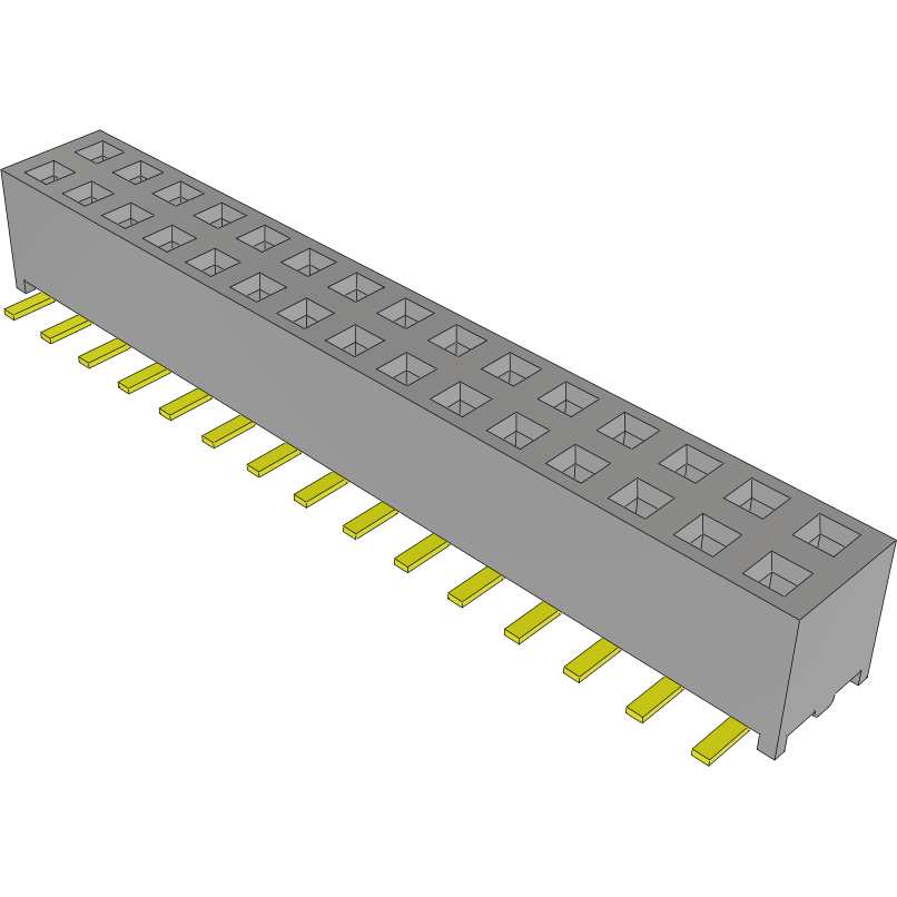 Samtec-MMS-115-02-L-DV-LC Connector Headers and PCB Receptacles Conn Socket Strip SKT 30 POS 2mm Solder ST Top Entry SMD Tube
