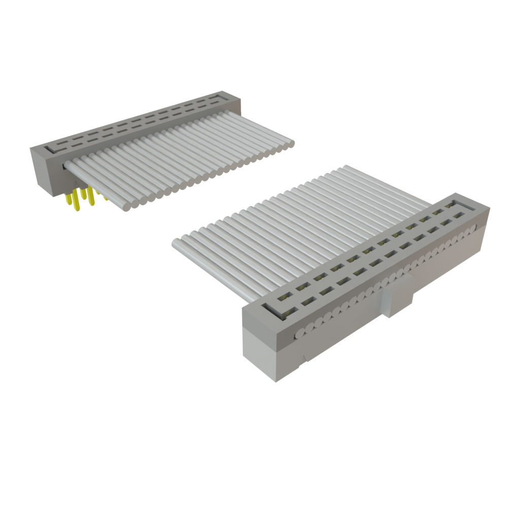 Samtec-TCMD-12-T-12.00-01-N Flachband Kabelbaugruppen Cable Assembly 0.304m 28AWG 1mm 24 to 24 POS IDC Connector to IDC Connector F-M TIGER EYE™ Clamshell