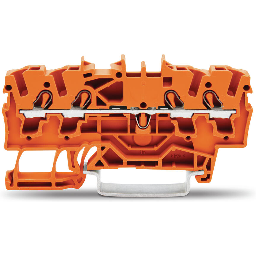 WAGO-2002-1402 连接器接线板 Conn Terminal Block 4 POS Push-In Cage Clamp T DIN Rail 24A Box