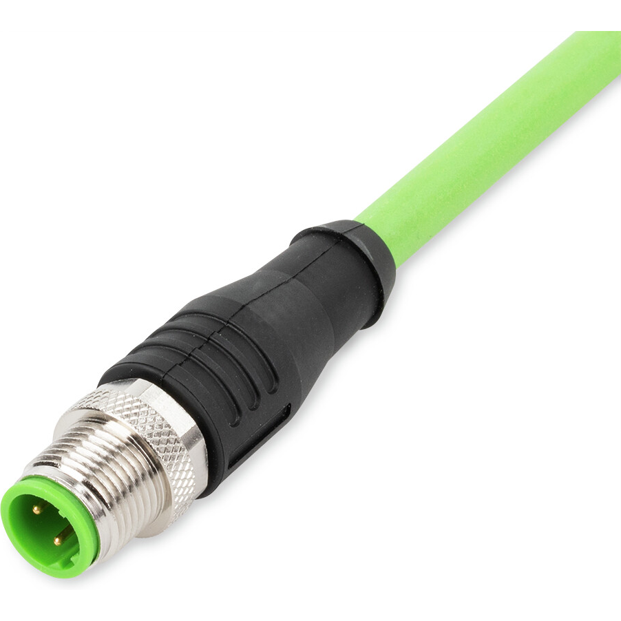 WAGO-756-1201/060-020 Andere Kabelbaugruppen Ethernet/PROFINET Cable, Straight, 2 m, fitted on one End, D-coded, M12 Plug, Straight, one free Cable End