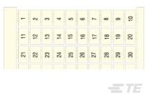 TE Connectivity-1SNA229060R1000 Accessori per connettori Connector Accessories Marker Straight White