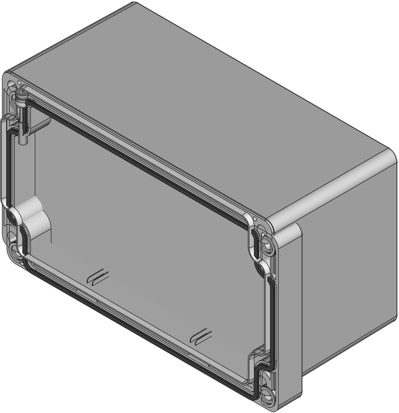 Hammond Manufacturing-1554K2GYCL Kästen, Gehäuse und Gestelle Clear/Light Gray Polycarbonate Wall Mount Watertight Enclosure