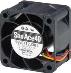 SANYO DENKI-9GV0412G301 Gebläse und Lüfter DC Fan Axial Ball Bearing 12V 7V to 13.2V 21.1CFM 52dB 40 X 40 X 28mm Sensor