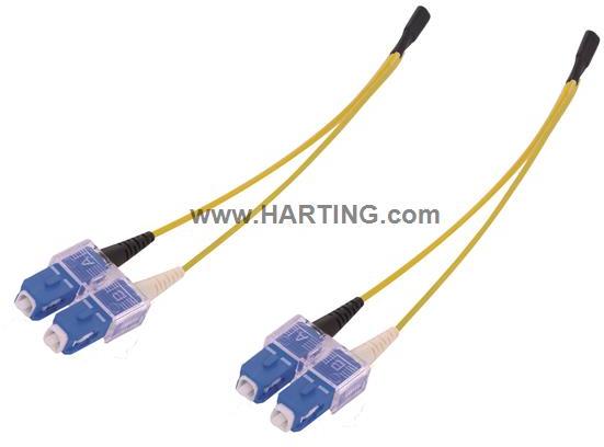 HARTING-33012410030009 Glasfaserkabel-Baugruppen Cable Assembly Fiber Optic 3m Duplex SC to Duplex SC 2 to 2 POS PL-PL