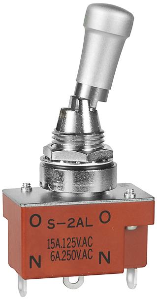 NKK Switches-S2AL Switch Toggle Switch Toggle ON None ON SPDT Locking Lever Solder Lug 20A 250VAC 30VDC Panel Mount with Threads