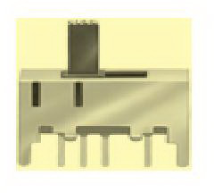 knitter-switch-MFP223P Interruptor corredizo Switch Slide ON ON ON Top Slide 0.2A 30VDC 10000Cycles PC Pins Bracket Mount/Through Hole