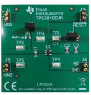 Texas Instruments-TPS3840EVM Power Management Development Boards and Kits TPS3840 Supervisory Circuit Evaluation Board