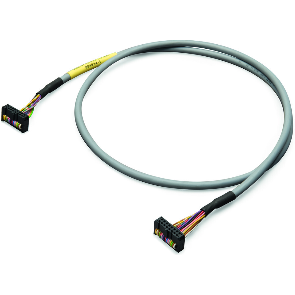 WAGO-706-753/301-200 Flachband Kabelbaugruppen Cable Assembly Ribbon 2m 35AWG Power to Power 16 to 16 POS F-F
