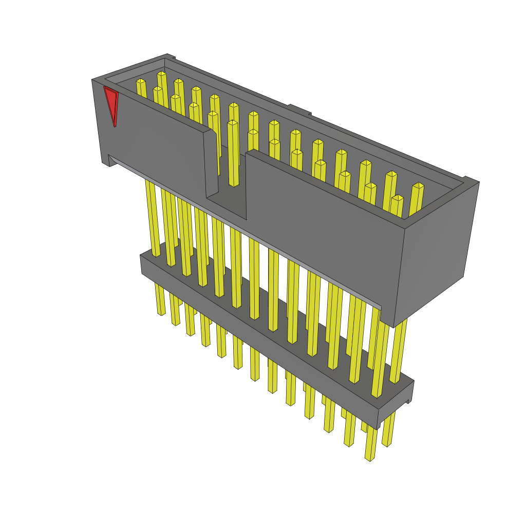 Samtec-ZSS-113-06-L-D-899 连接器插头及 PCB 插座 Conn Elevated Shrouded Header HDR 26 POS 2.54mm Solder ST Top Entry Thru-Hole Layer