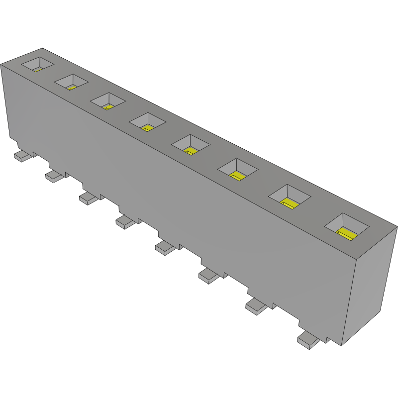 Samtec-HPF-08-02-T-S-LC Steckverbinderleisten und Leiterplattenbuchsen Conn Socket Strip SKT 8 POS 5.08mm Solder ST SMD Tube