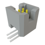 Conn Shrouded Header (4 Sides) HDR 4 POS 1.27mm Solder RA Side Entry Thru-Hole TIGER EYE™ Tube
