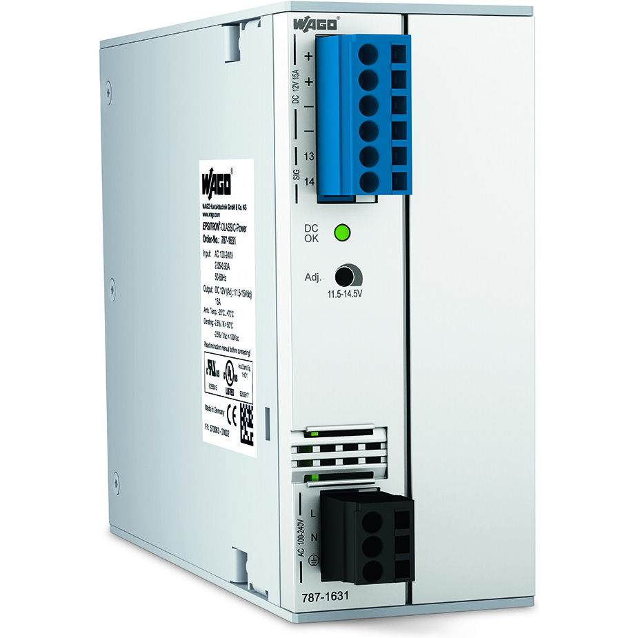 WAGO-787-1631 AC-DC-Spannungsversorgung AC/DC Power Supply Single-OUT 12V 15A 180W Box