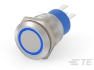 TE Connectivity-3-2213764-9 Interruttore a pressione Switch Push Button OFF ON SPDT Flush Round Button 3A 250VAC 36VDC Lock Panel Mount Solder Lug