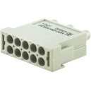 Weidmuller-1758400000 Einzeladersteckverbinder, Gehäuse Conn Housing M 10 POS Crimp ST Panel Mount Beige