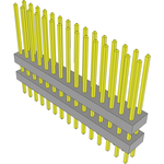 Conn Board Stacker HDR 30 POS 2mm Solder ST Top Entry Thru-Hole Bulk