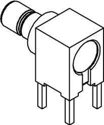 Radiall-R114665000W Conector RF Conn SMB 0Hz to 4GHz 50Ohm Solder RA Thru-Hole RCP Gold Over Nickel