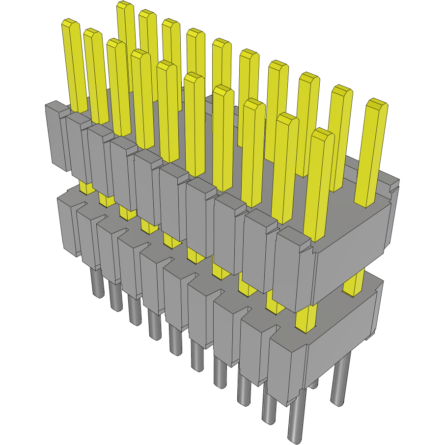 Samtec-DWM-10-53-L-D-265 Piastre connettori e prese PCB Conn Board Stacker HDR 20 POS 1.27mm Solder ST Thru-Hole Tube