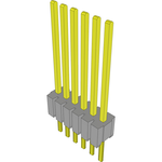 Conn Unshrouded Header HDR 6 POS 1.27mm Solder ST Top Entry Thru-Hole Layer