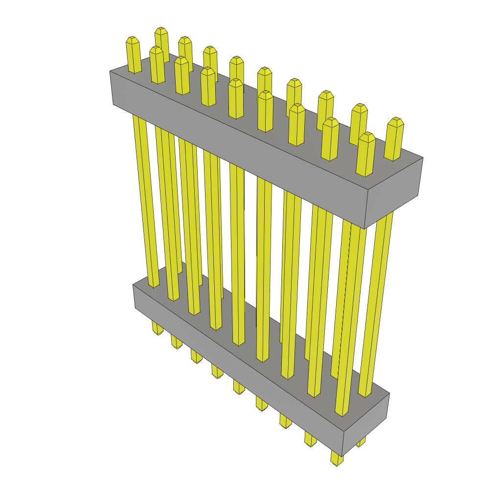 Samtec-TW-09-08-L-D-665-090 Piastre connettori e prese PCB Conn Board Stacker HDR 18 POS 2mm Solder ST Top Entry Thru-Hole Bulk