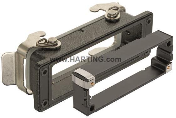 HARTING-09370240391 Schrumpfbalgenadapter Hood 180° 24 Shell Size Powder Aluminum Die Cast