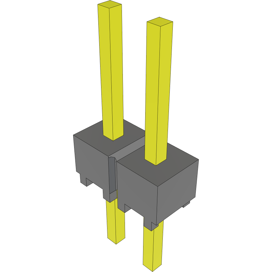 Samtec-HMTSW-102-24-S-S-230 Connector Headers and PCB Receptacles Conn Unshrouded Header HDR 2 POS 2.54mm Solder ST Top Entry Thru-Hole Bulk