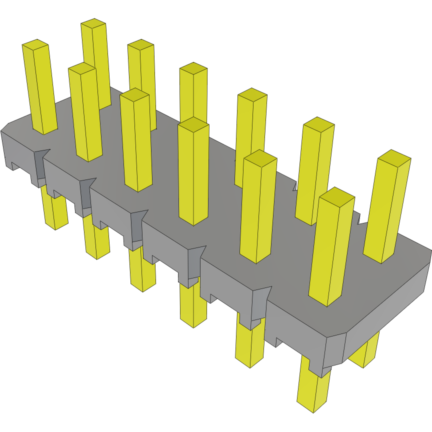 Samtec-MTLW-106-06-L-D-130 Cabezales del conector y receptáculos PCB Conn Unshrouded Header HDR 12 POS 2.54mm Solder ST Top Entry Thru-Hole Bulk