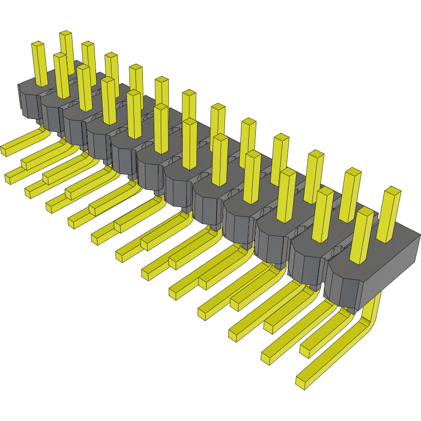 Samtec-HMTSW-112-07-T-D-130-RA Steckverbinderleisten und Leiterplattenbuchsen Conn Unshrouded Header HDR 24 POS 2.54mm Solder RA Side Entry Thru-Hole Bulk