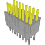 Conn Board Stacker HDR 16 POS 1.27mm Solder ST Thru-Hole Tube