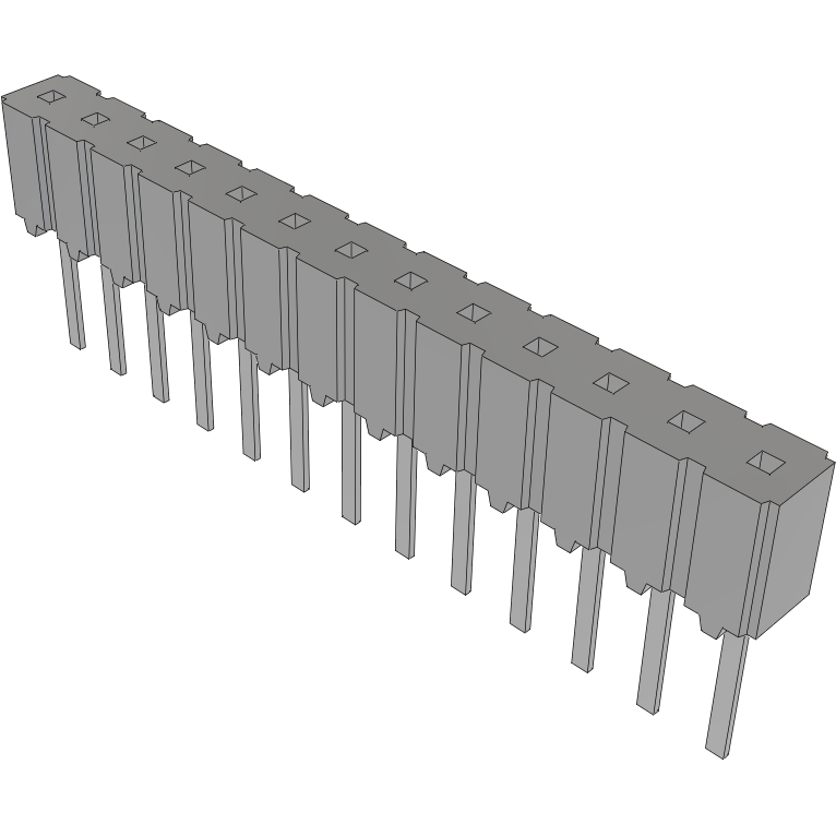 Samtec-CES-113-02-T-S Steckverbinderleisten und Leiterplattenbuchsen Conn Socket Strip SKT 13 POS 2.54mm Solder ST Thru-Hole Tube
