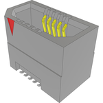 Conn Micro High Speed Socket Strip SKT 10 POS 0.8mm Solder ST SMD